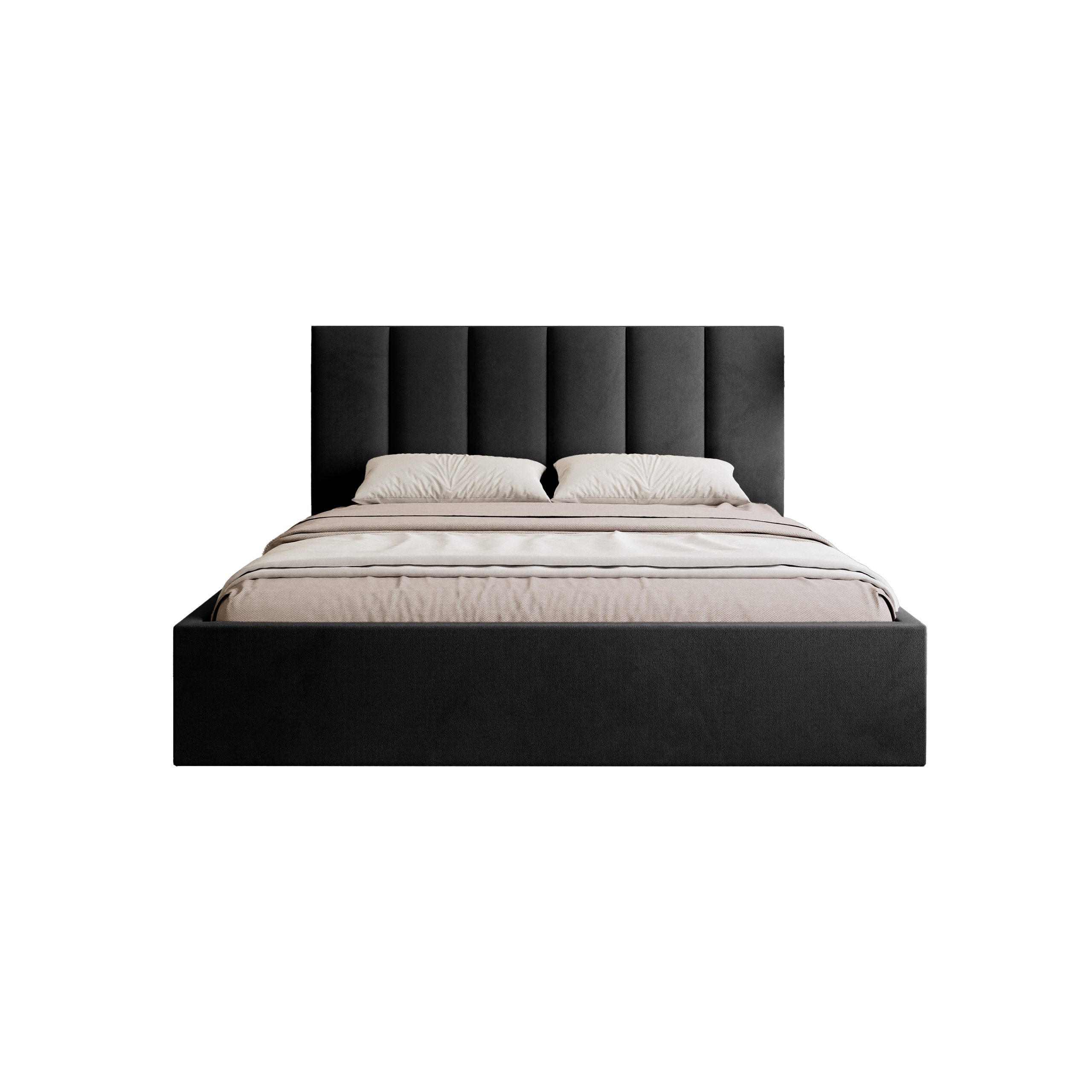 POLSTERBETT Eloria 200x200 cm, Graphit - Graphitfarben, Textil (200/200cm) - Fedve