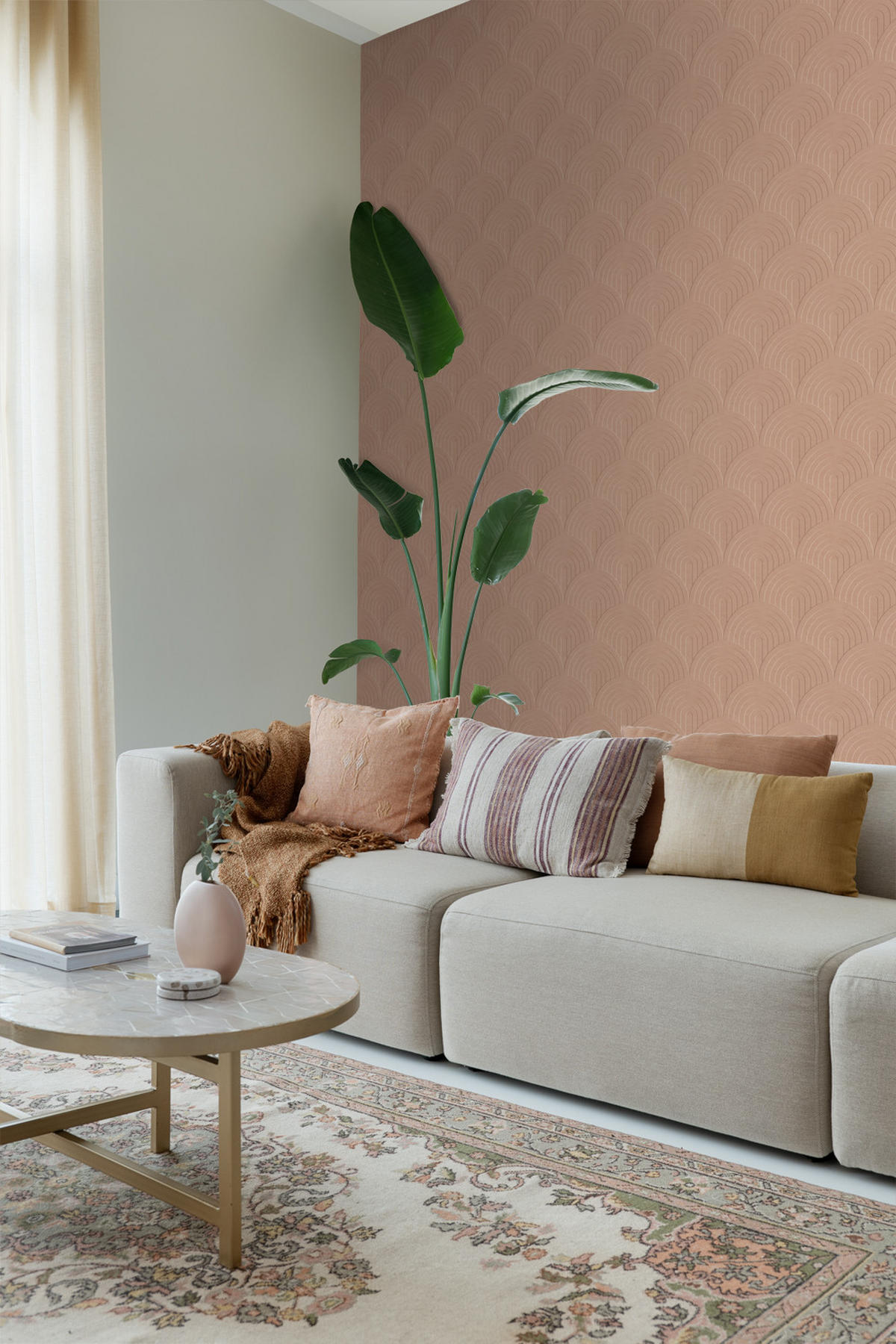 TAPETE 3D Muster 53 cm x 10.05 m - Pink, Papier (53/1000cm) - ESTAhome