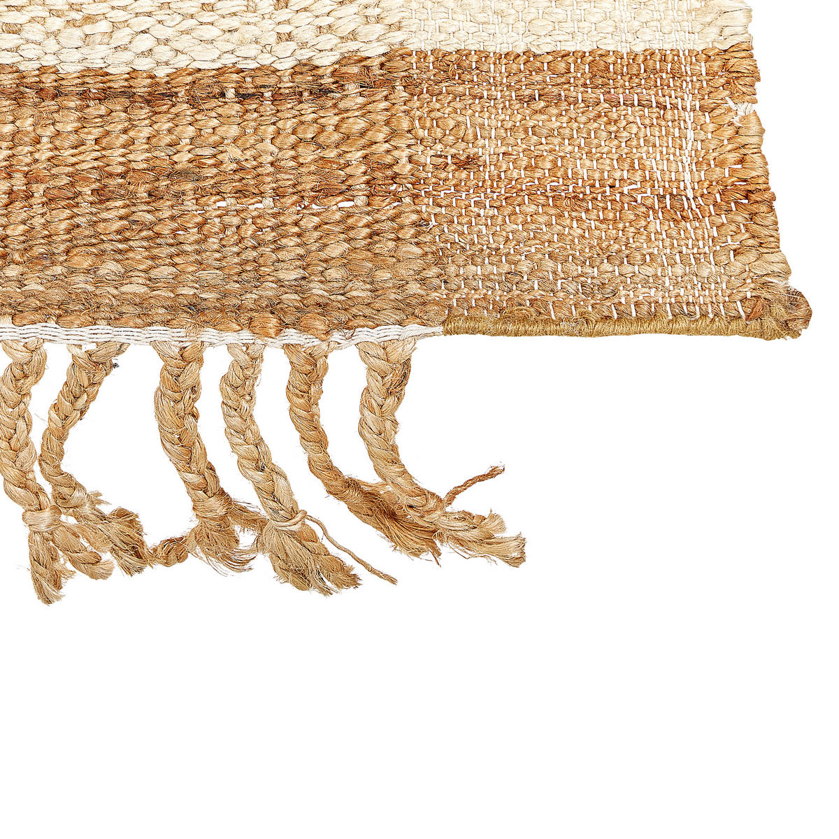 TEPPICH geflochten Dedemli 300/200 cm - Beige, Naturmaterialien (200/300cm) - Beliani