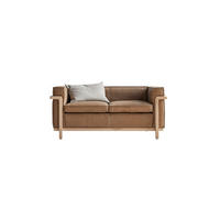SOFA Cobbelwood Braun aus Leder - Braun, Leder (156/70/77cm) - Tikamoon