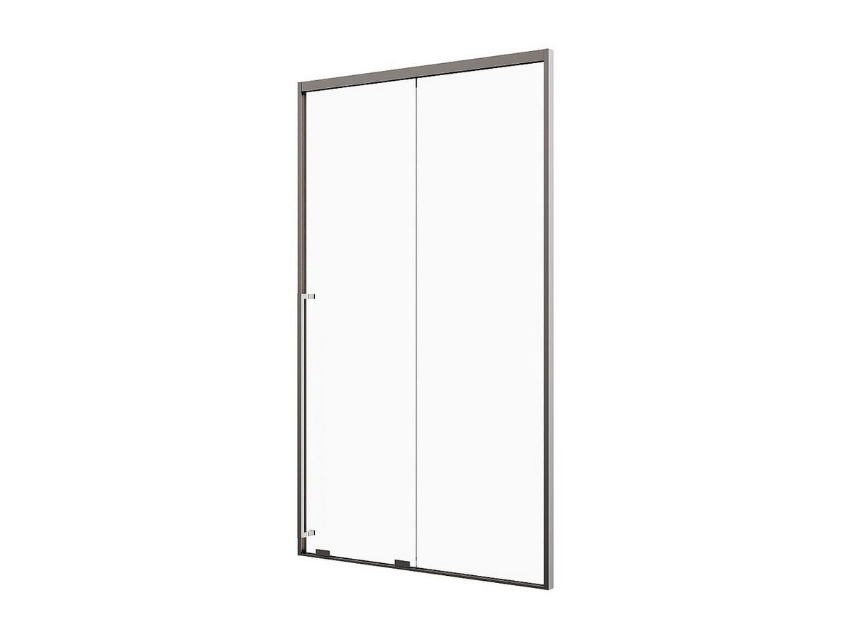 DUSCHSCHIEBETÜR - 120 x 200 cm - Gunmetal - COVINGTON - Grau, Glas (120/200cm) - Vente-Unique