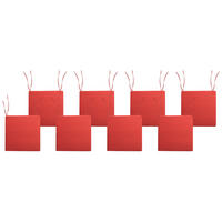 GARTENSTUHLKISSEN 8er-Set Rot 46/46 cm Sassari Premium - Rot, Textil (46/5/46cm) - Beliani