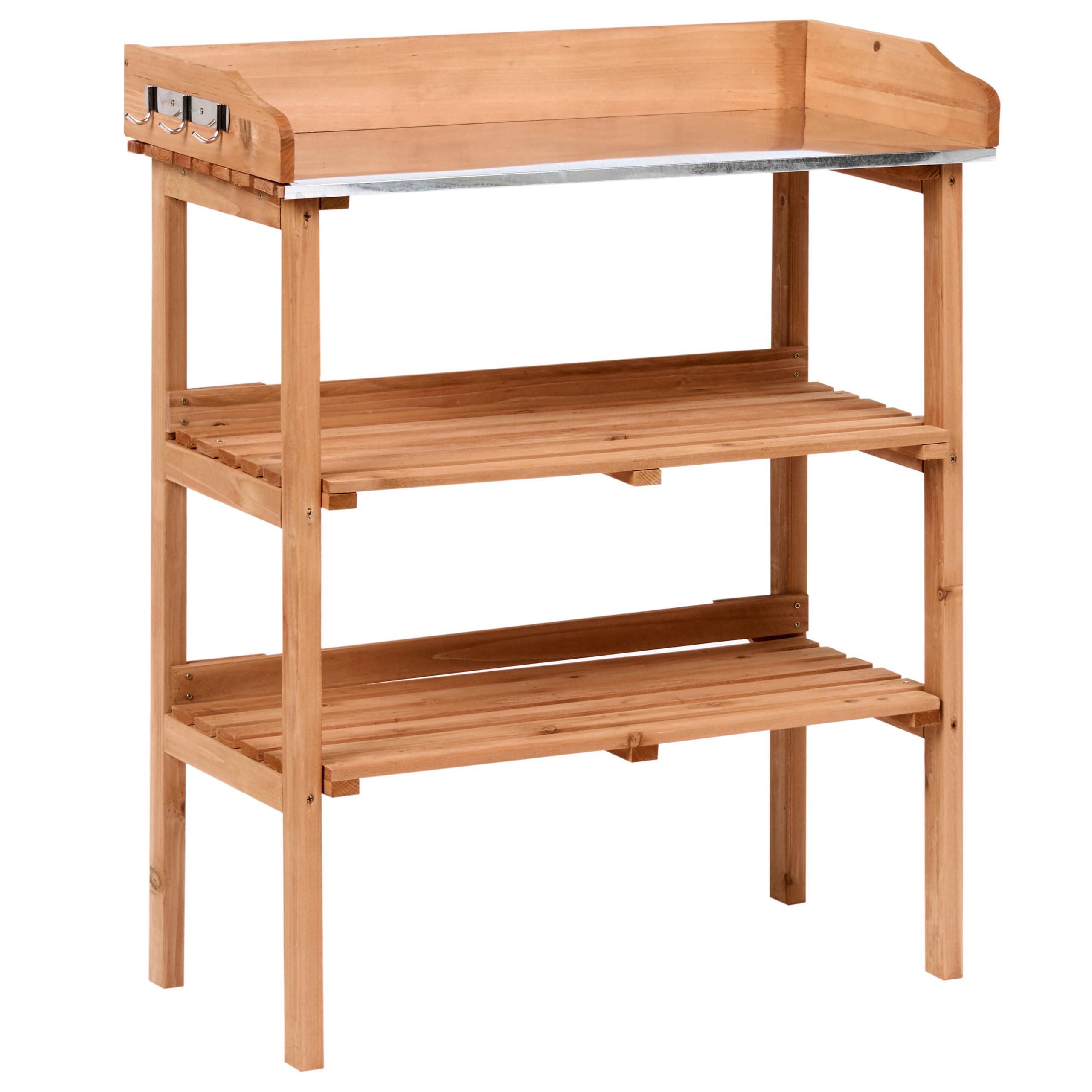 PFLANZTISCH 76/92 cm Tannenholz Hellbraun Rosazza - Hellbraun/Braun, Holz - Beliani