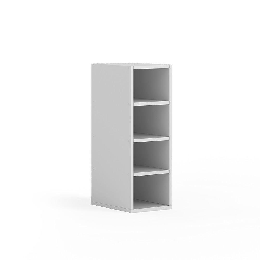 SKLADIŠČNA POLICA Rula, Bela, 25 x 81.6 cm - bela, leseni material (25/350/35cm) - Vicco