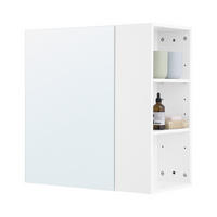 SPIEGELSCHRANK Weiß - Weiß, Glas/Holzwerkstoff (57/61/30cm) - SoBuy