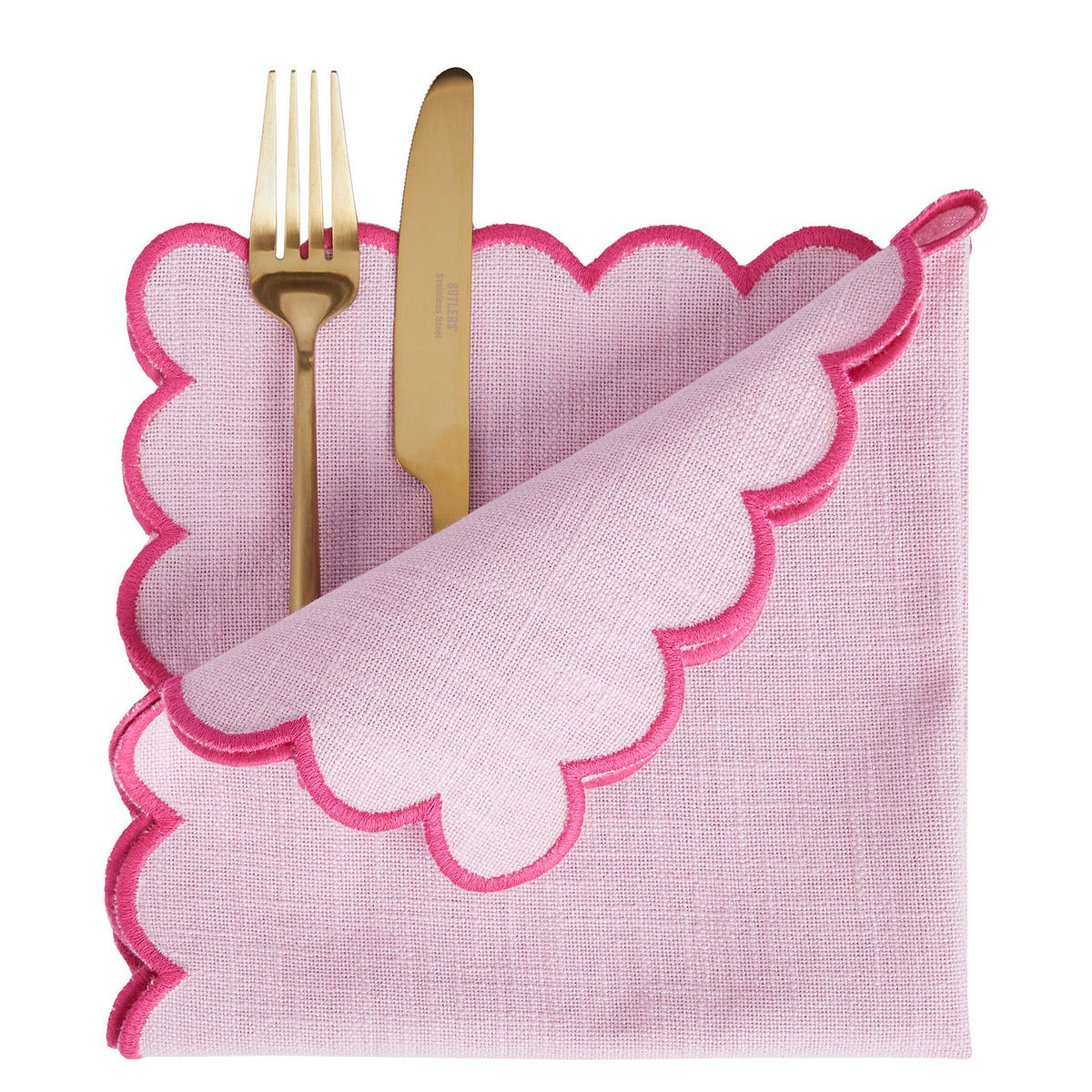 SERVIETTE (6er Set) Summer Cheer - Pink, Textil (42/42cm) - Butlers