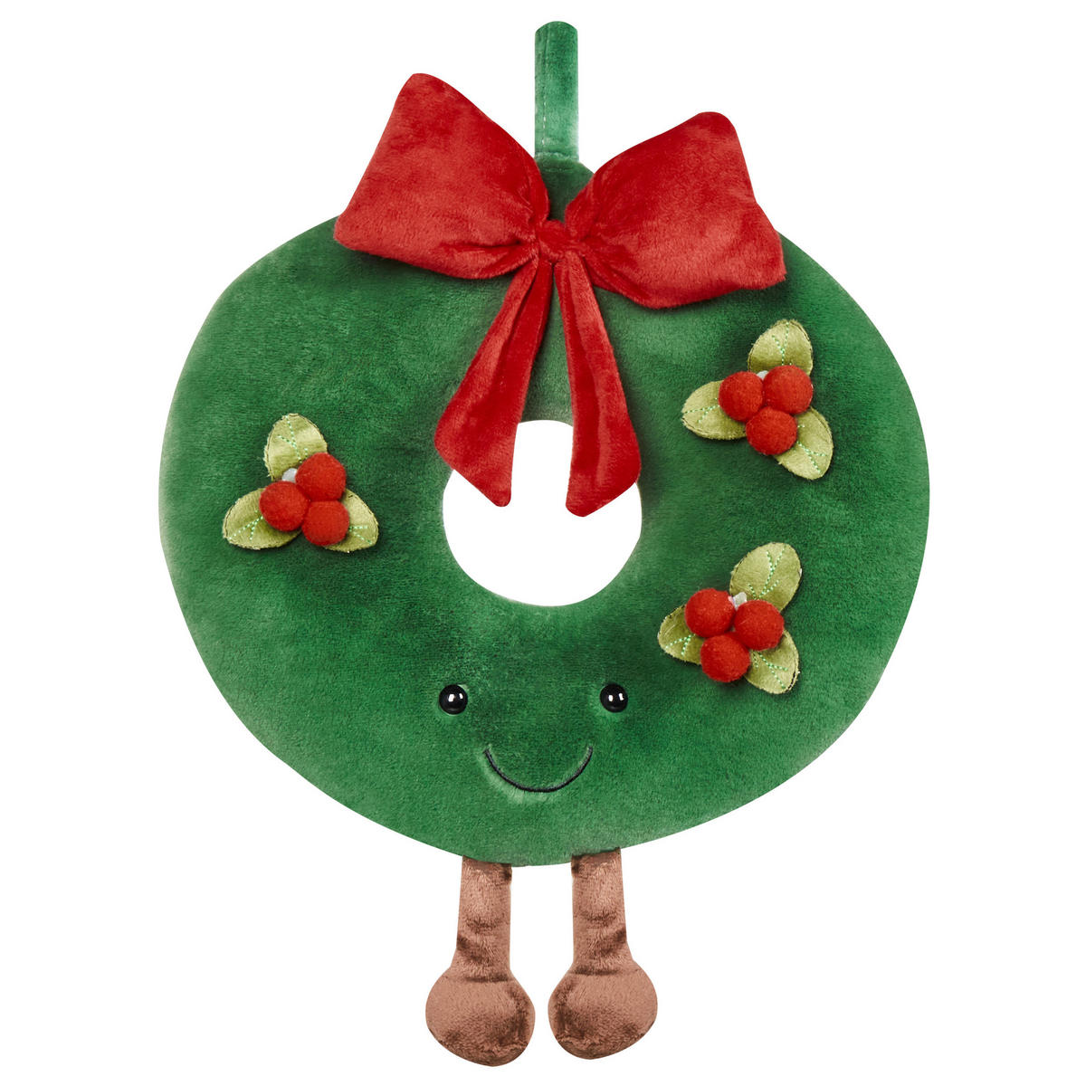 Dekokissen 2er-Set Grün 45/45 cm Bonbon - Rot/Braun, Textil (45/45cm) - Beliani