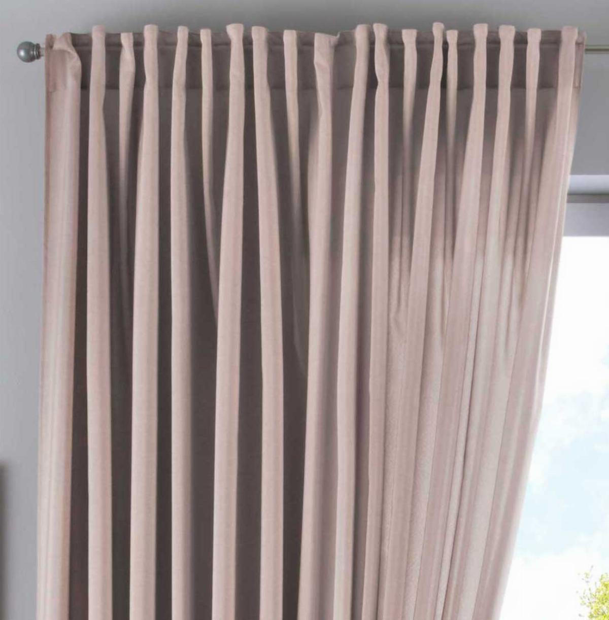 SCHLAUFENGARDINE »Jena« HxB 250x300 cm Taupe - Taupe, Textil (300/250cm) - Gardinenbox