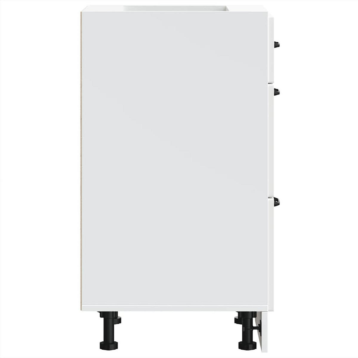 KÜCHENUNTERSCHRANK Kalmar mit 3 Schubladen 40/46/81,5 cm aus Holzwerkstoff Weiß - Weiß, Holzwerkstoff (40/81.5/46cm) - vidaXL