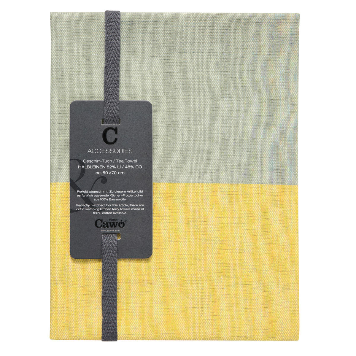 GESCHIRRTÜCHER CUISINE DUO 535 SCOTCH/WASABI - 54 - Gelb, Textil (50/70cm) - Cawoe