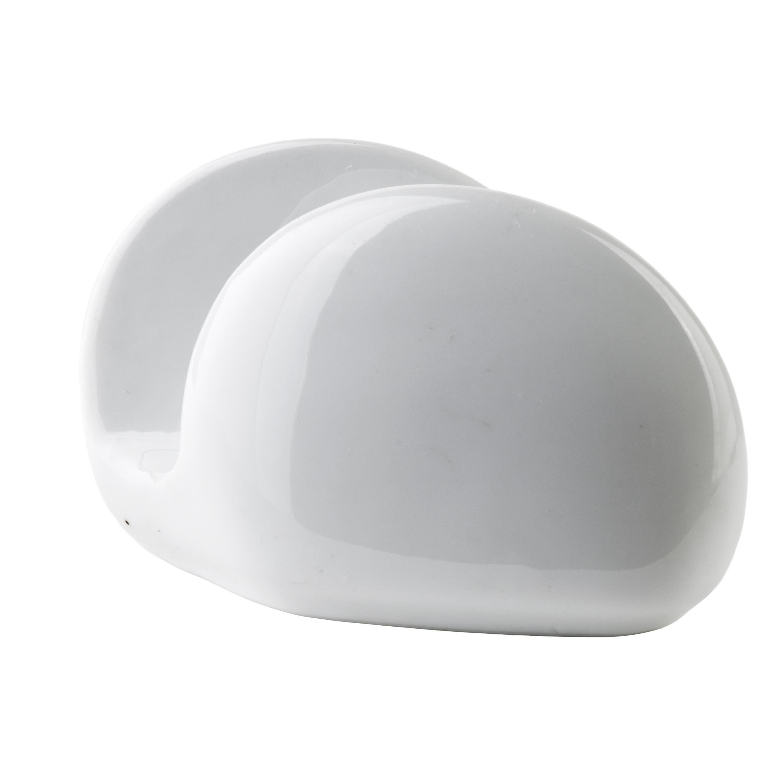 SERVIETTENHALTER Basic weiß 12/5/7 cm Porzellan - Weiß, Keramik (12/7cm) - Mondex