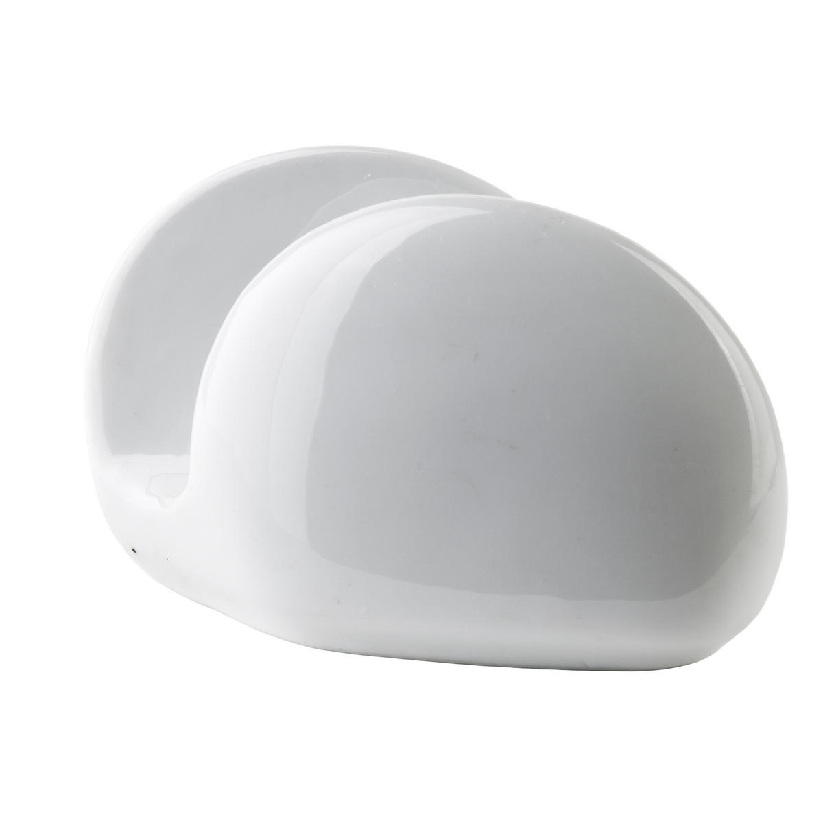SERVIETTENHALTER Basic weiß 12/5/7 cm Porzellan - Weiß, Keramik (12/7cm) - Mondex