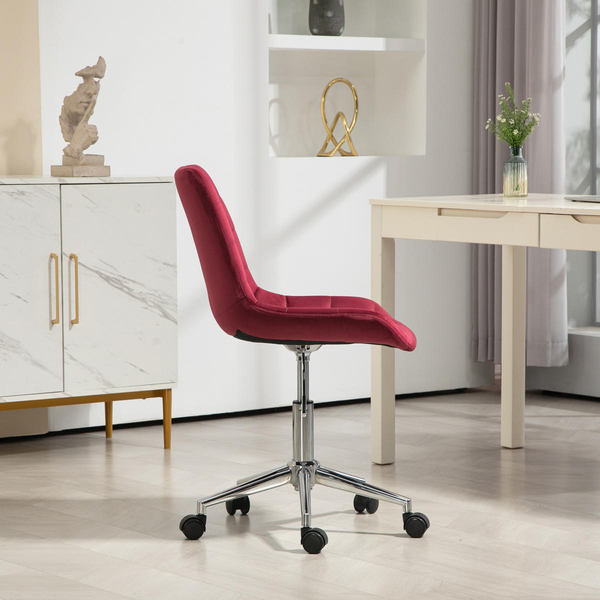 SCHREIBTISCHSTUHL MICKY Weinrot - Weinrot, Textil (50/92/54cm) - SVITA