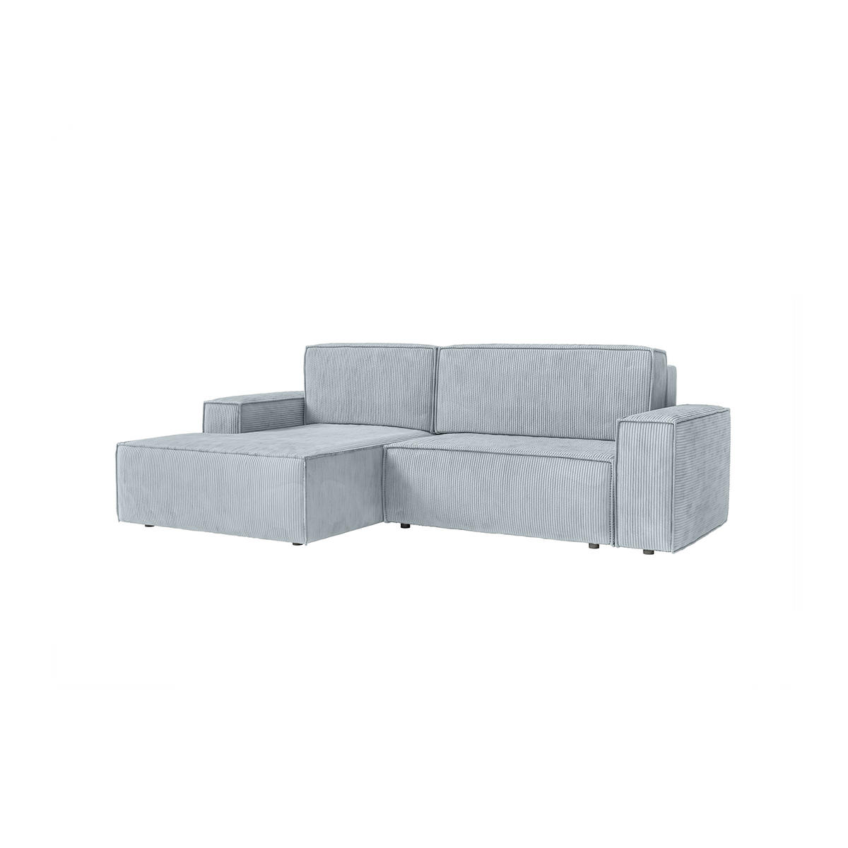 ECKSOFA Kokko mit Schlaffunktion, Blaugrau - Blaugrau, Textil (267/167cm) - Fedve