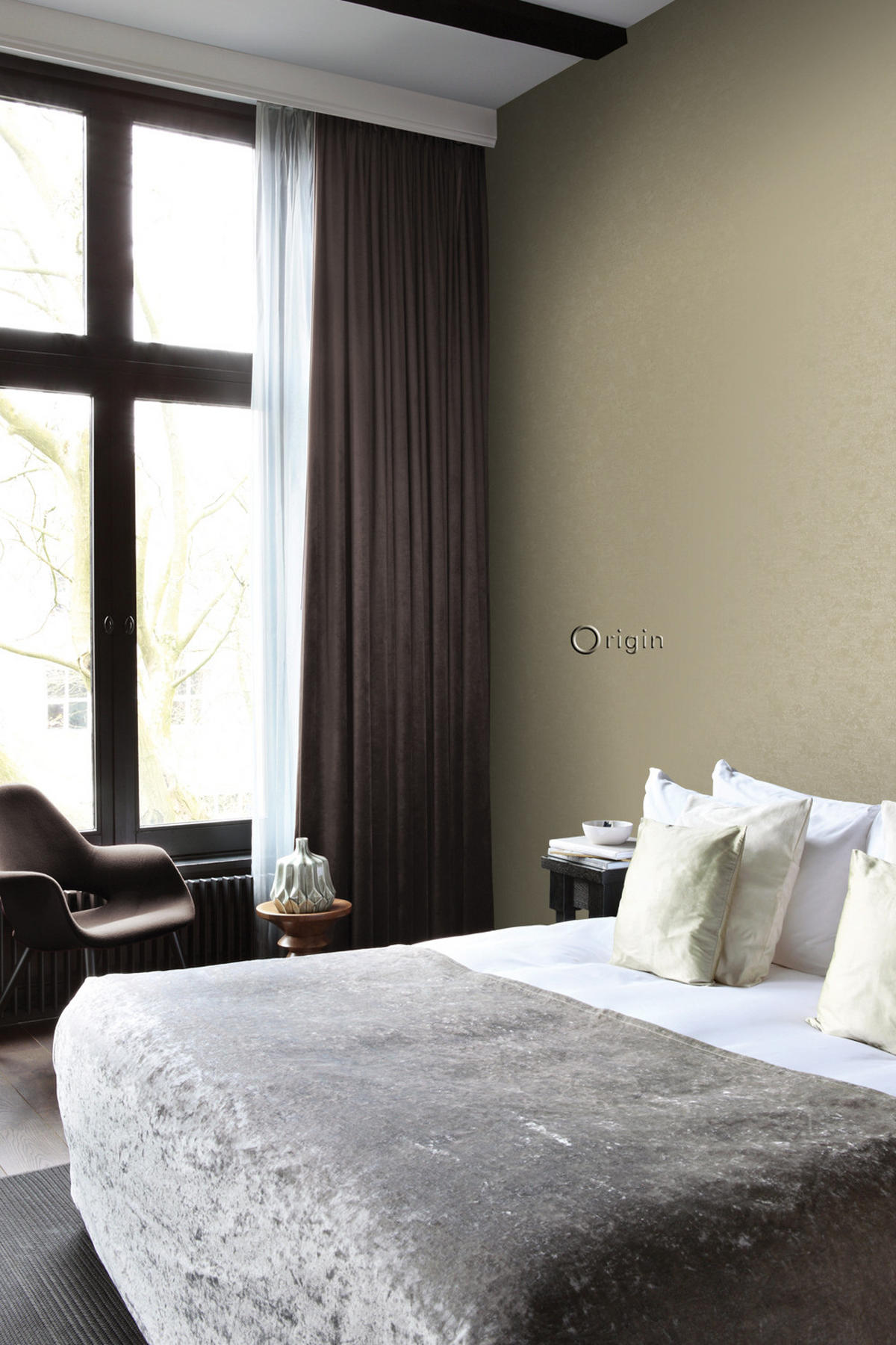 TAPETE Uni 53 cm x 10.05 m - Beige, Papier (53/1000cm) - Origin Wallcoverings