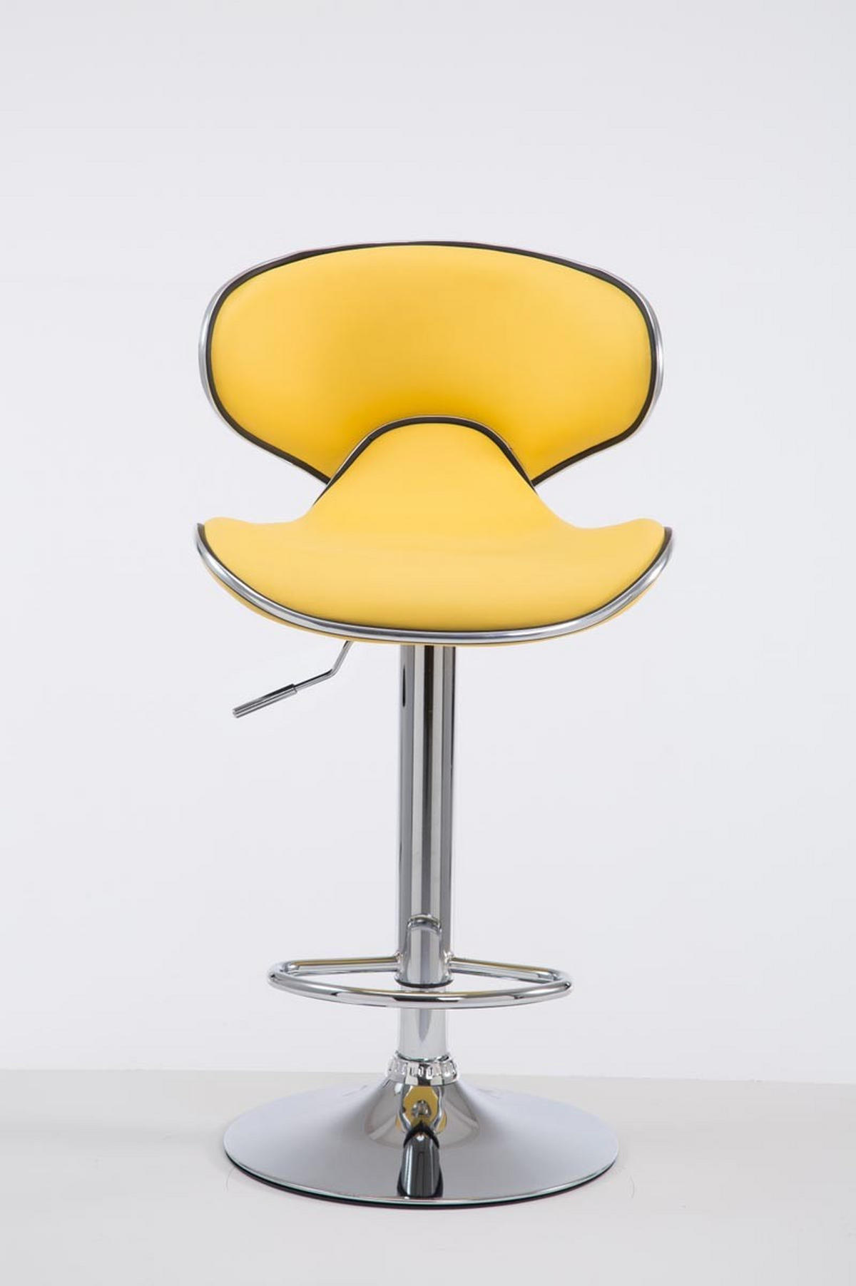 BARHOCKER Las Vegas V2 Kunstleder 88-108x46x49 cm Gelb - Gelb, Leder (46/88/49cm) - furnicato