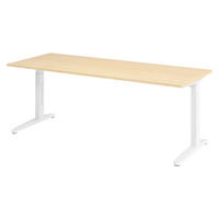 SCHREIBTISCH Serie-XB 80/200/74 cm in Ahornfarben/Weiß - Ahornfarben/Weiß, Holzwerkstoff (80/200/74cm) - bümö