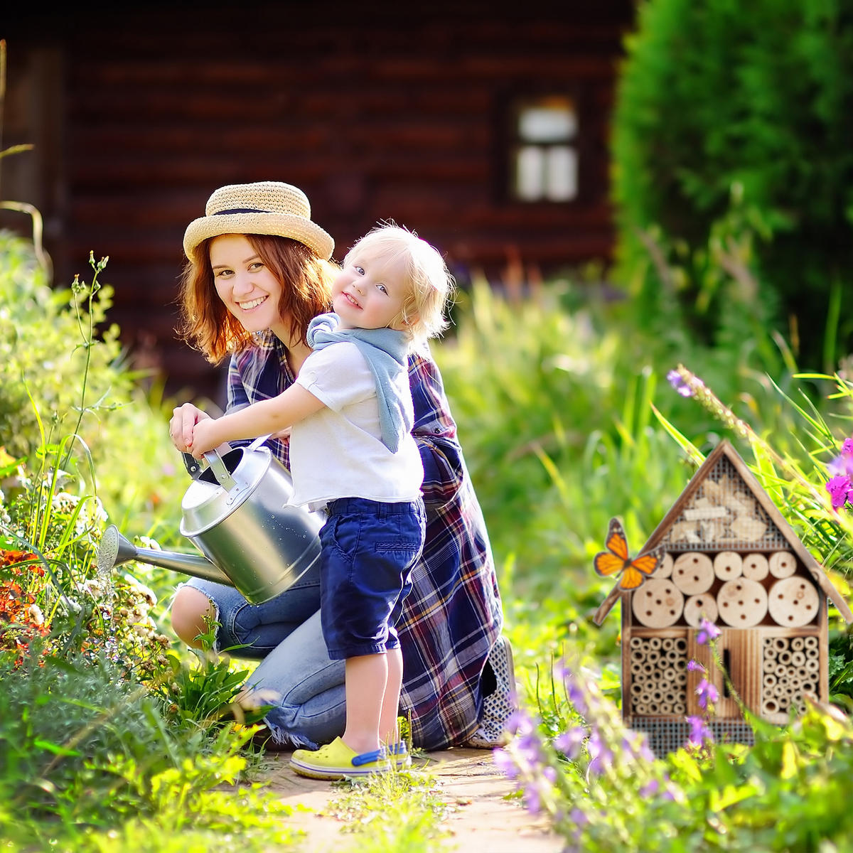 INSEKTENHOTEL - Hellbraun, Holz (31/48/9.5cm) - Relaxdays