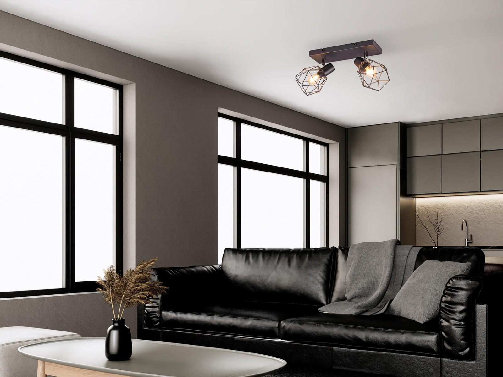 Thumbnail - meineWunschleuchte Deckenstrahler, Rost, Metall, 30x14x9 cm, Lampen & Leuchten, Innenbeleuchtung, Spots & Strahler, Deck...