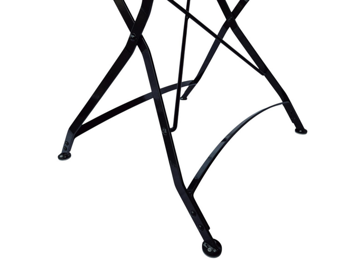 BIERGARTENTISCH BAVARIA 74x80x80cm Klappbar Eschenholz Schwarz/Braun - Braun, Holz (80/80/74cm) - CHEFGASTRO