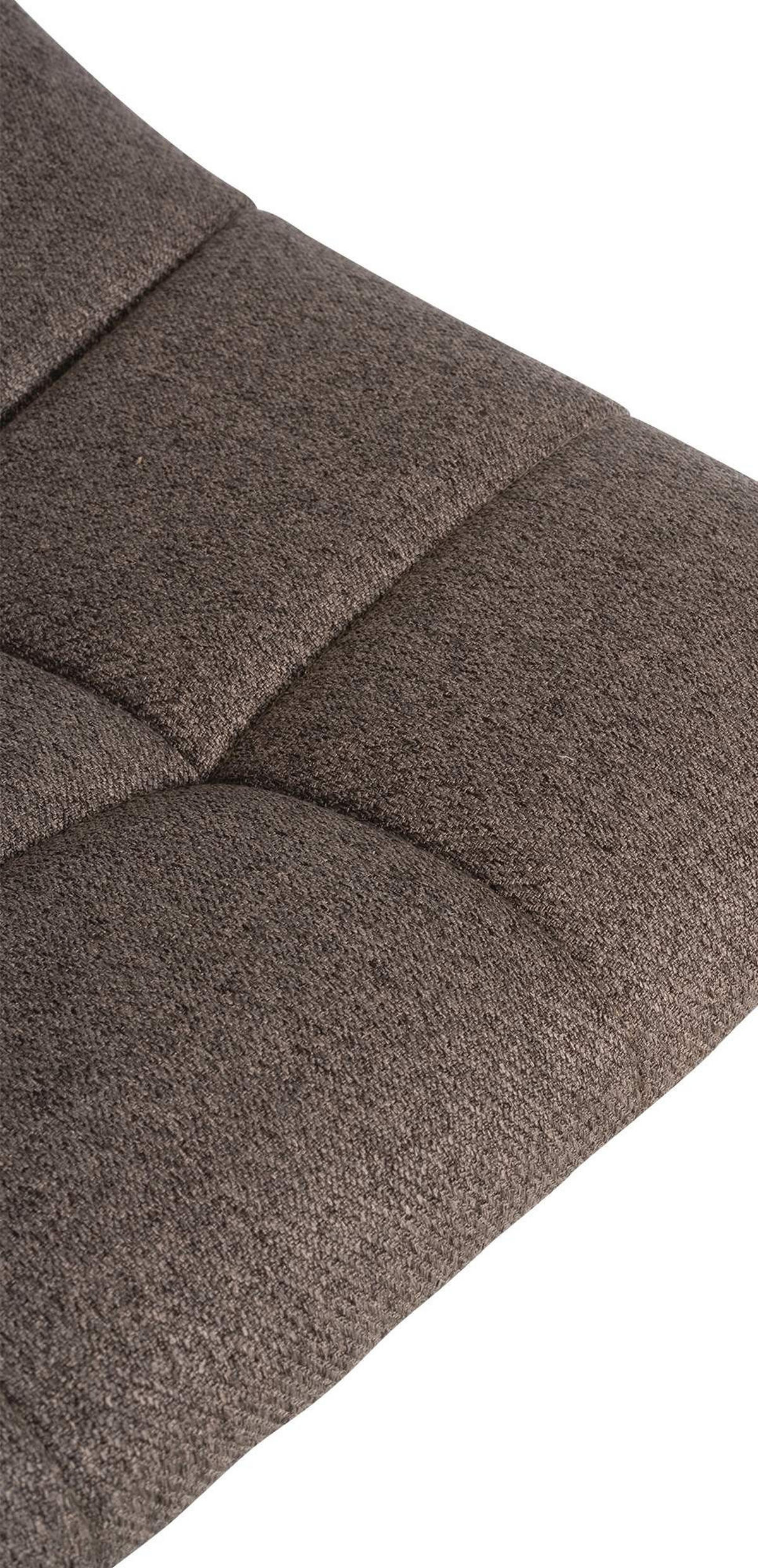 BARHOCKER DUBAI Taupe Stoff Chrom - Taupe, Textil/Metall (43/87/46.5cm) - DELUKE