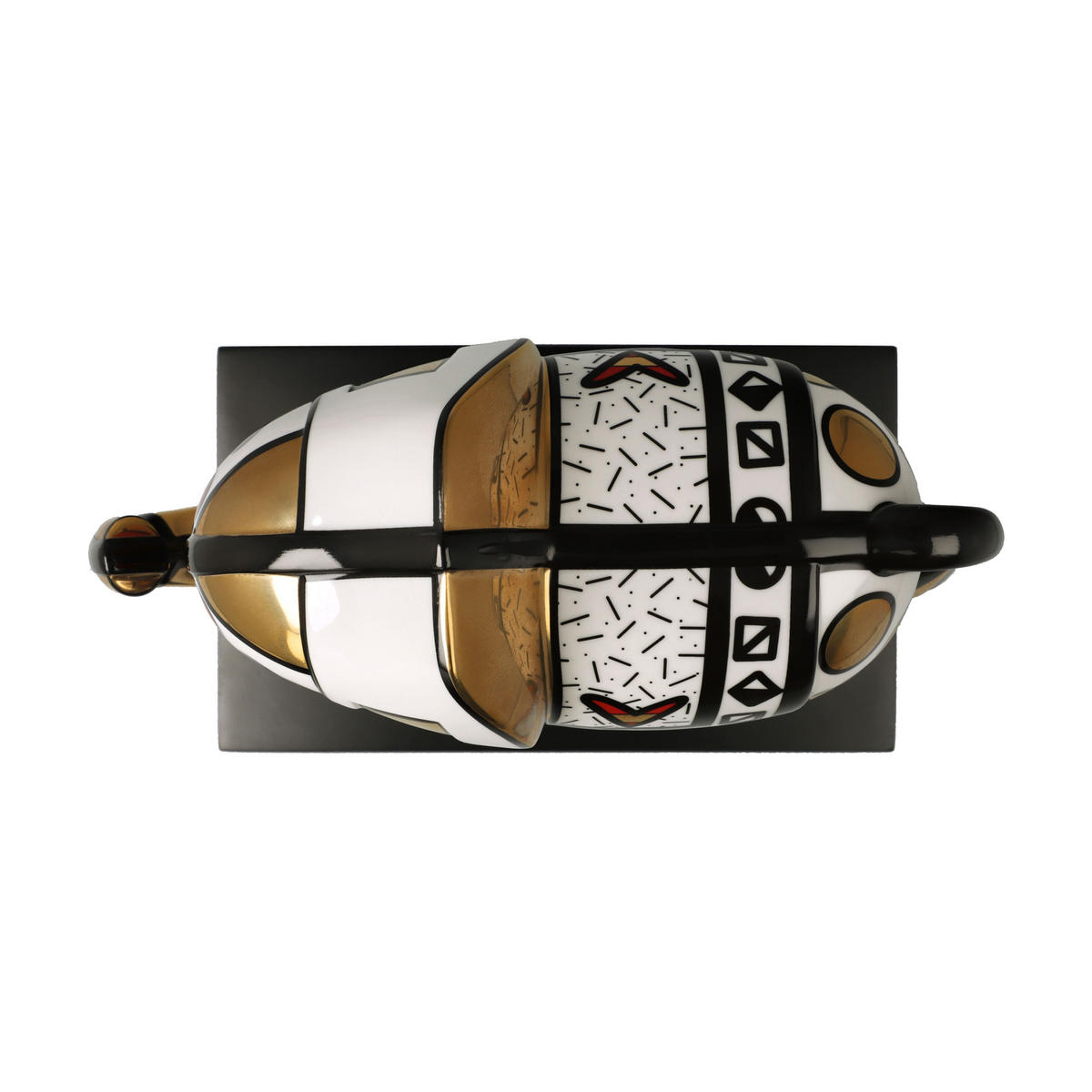 DEKOFIGUR Romero Britto - Golden Great India 2, Porzellan, Gold, 22 cm - Goldfarben, Keramik (12/22/22.5cm) - Goebel