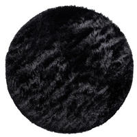 HOCHFLORTEPPICH 120/120 cm Silky 591 - Schwarz, Kunststoff (120/120cm) - Paco Home
