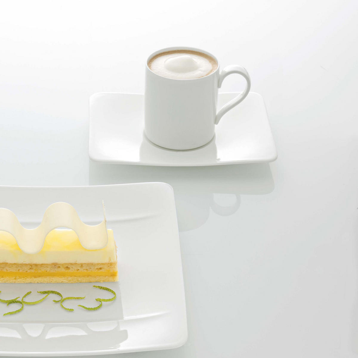 KAFFEEUNTERTASSEN Modern Grace weiß 17 x 14 cm 6er Set - Weiß, Keramik (1cm) - Villeroy & Boch