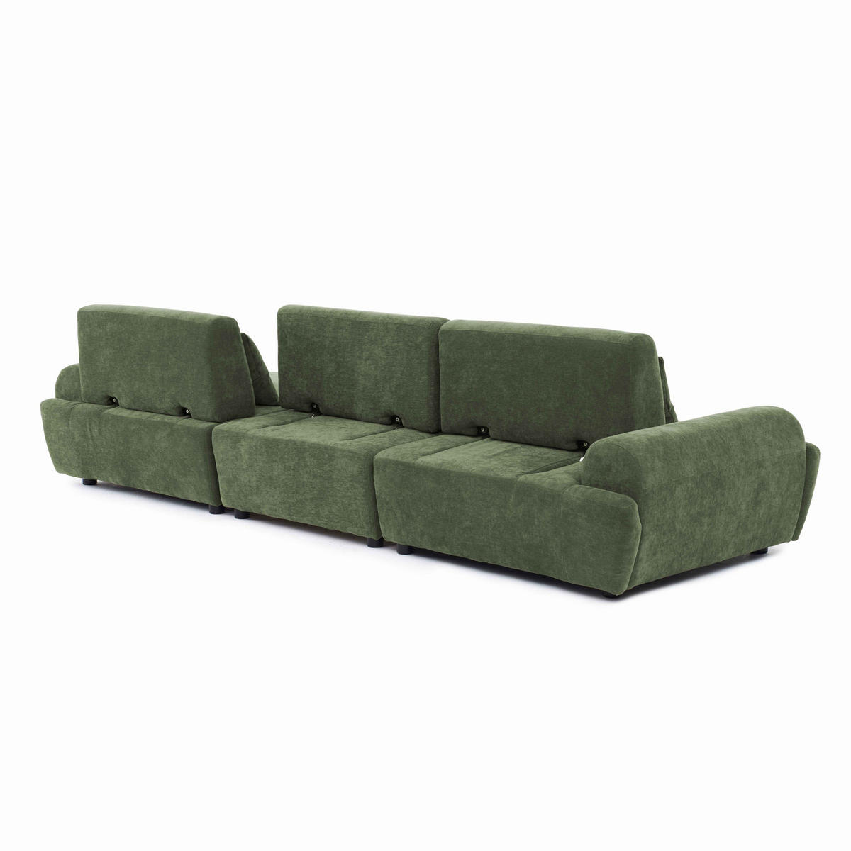 SOFA 3-Sitzer, Grün - Grün, Textil (303/82/109cm) - Oviala