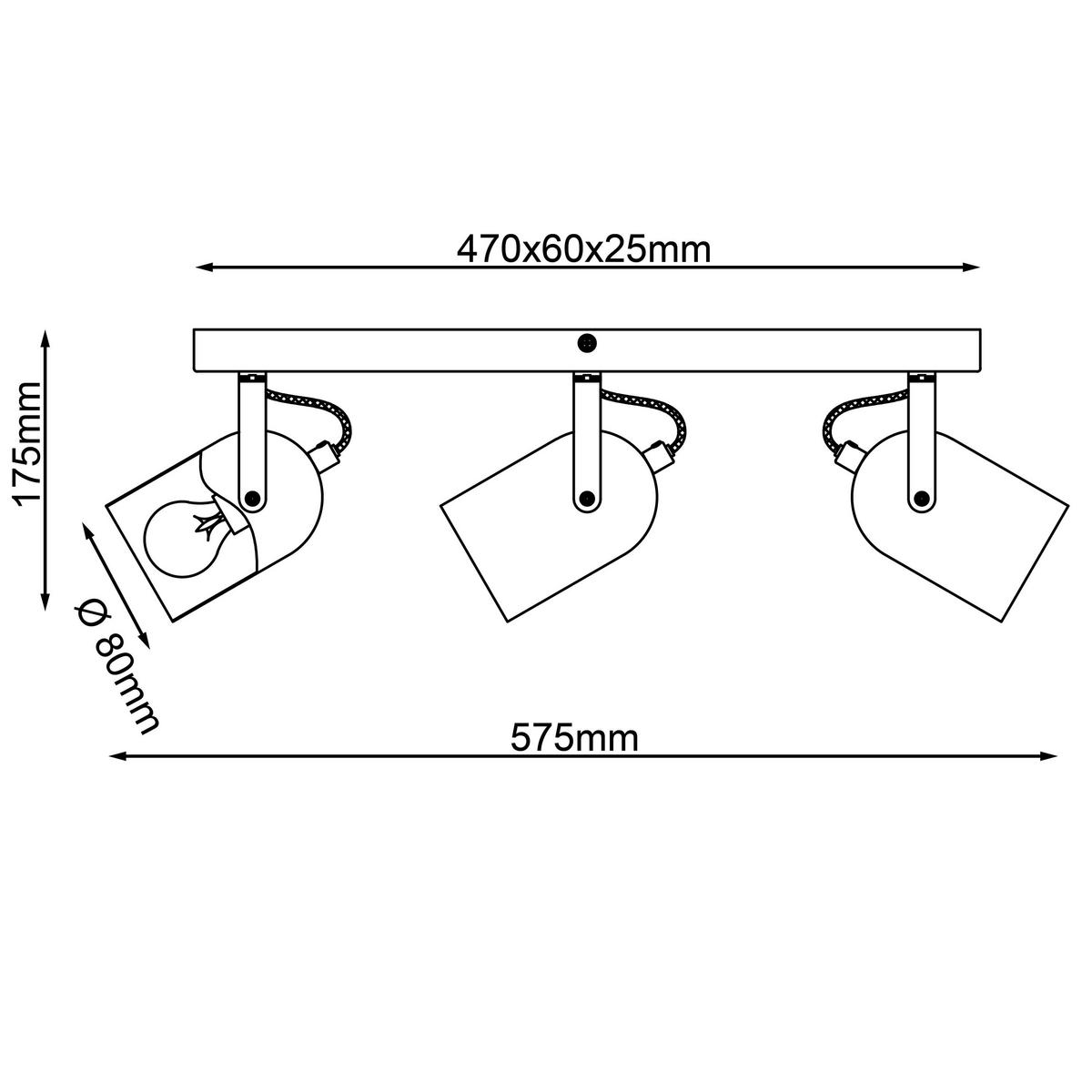 SPOTBALKEN Tronte 99797/86 - Schwarz, Holz (8/57.5/17.5cm) - Brilliant