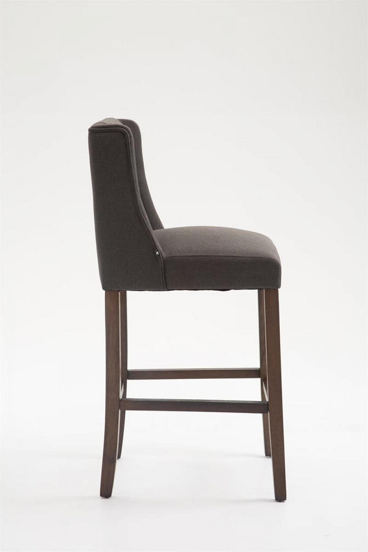 BARHOCKER Stoff dunkelgrau - Dunkelgrau, Holz/Textil (56/111/51cm) - CLP