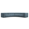 ECKSOFA Chenille Stoff Blau - Blau/Blaugrau, Kunststoff/Textil (318/318cm) - Makamii