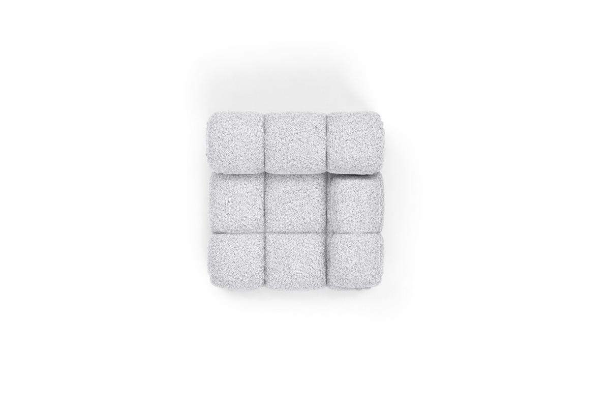 MODUL Seitlich, Für Modulares System, Stoff Abriamo, Hellgrau, Rechts, Selia - Hellgrau, Holz (95/70/95cm) - Kaiser Möbel