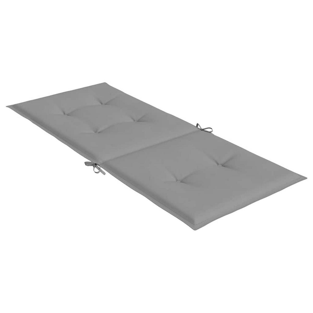 GARTENSTUHLAUFLAGEN Für Hochlehner 6Er Set Grau 120/50/3Cm Stoff - Grau, Textil (50/3/120cm) - vidaXL