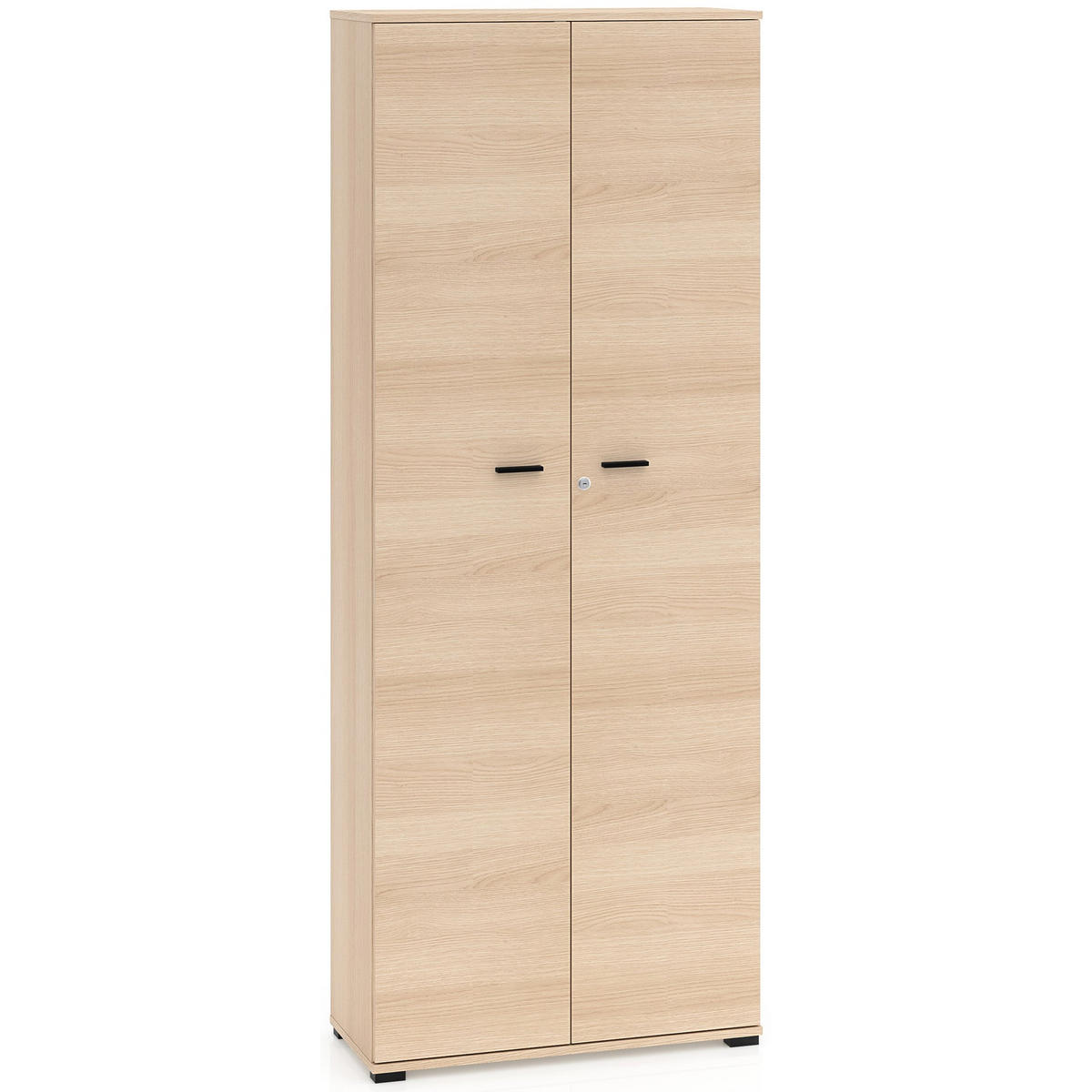 ŠATNÍ skříň Odelis, dub, 79 cm - černá/béžová, kompozitní dřevo/plast (33.7/2/203cm) - Selsey