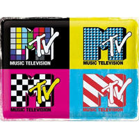 BLECHSCHILD 30/40 cm MTV Logo Pop Art - Multicolor, Metall (40/30/0.2cm) - Nostalgic-Art