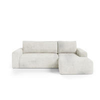 ECKSOFA mit Schlaffunktion Cremig - Weiß, Textil (268/163cm) - Furnisell