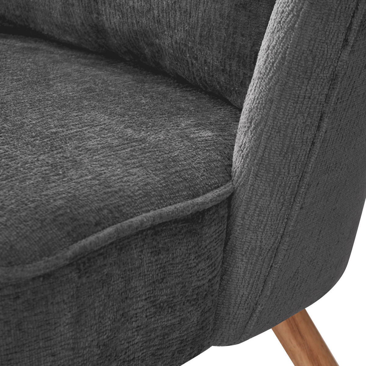 SESSEL YOYO Anthrazit - Anthrazit, Eichenholz/Textil (63/80/70cm) - B&D Home