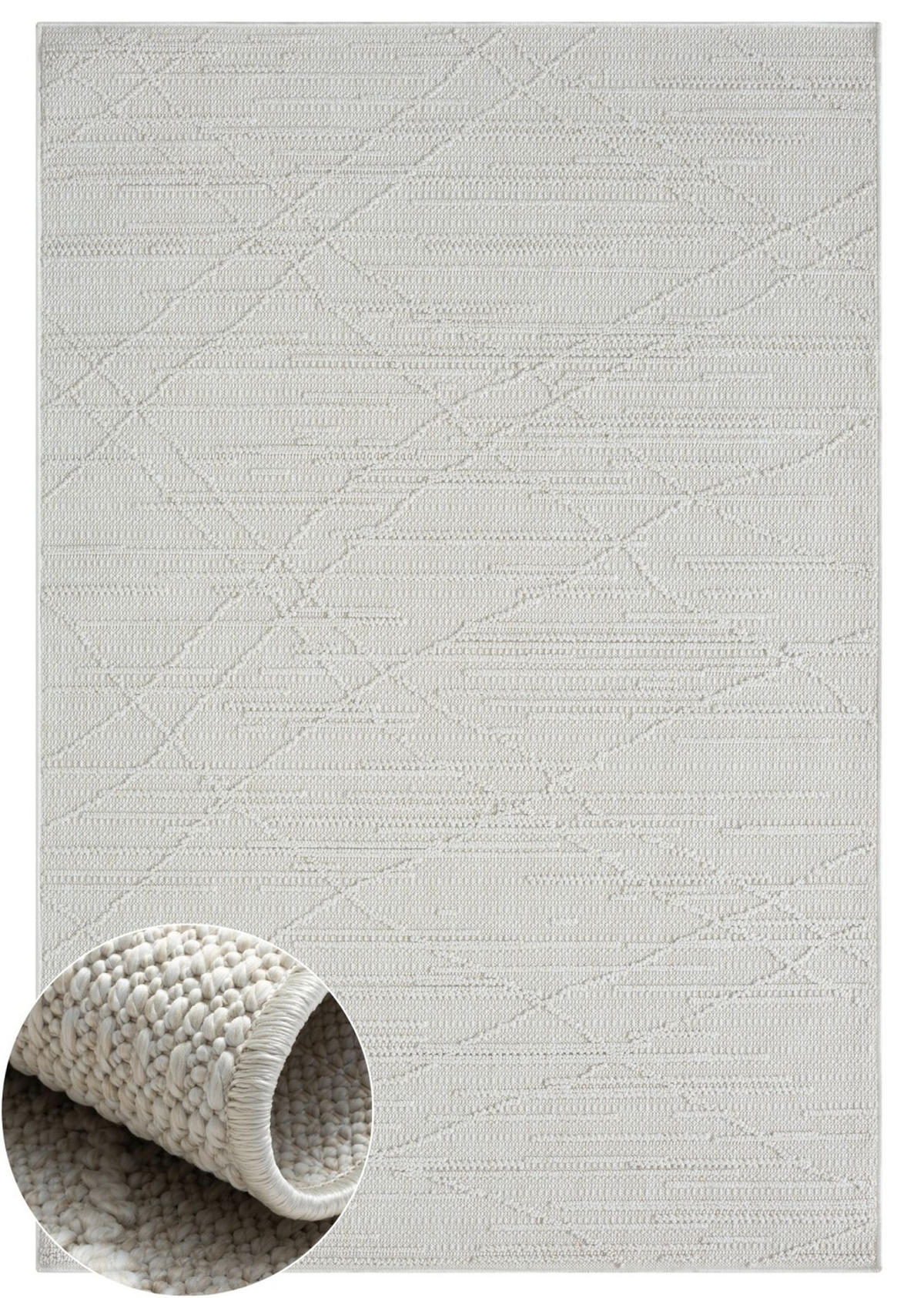 OUTDOORTEPPICH Rory Creme,Ecru,Weiß 200/300 cm - Creme, Textil (200/300cm) - My-Rug