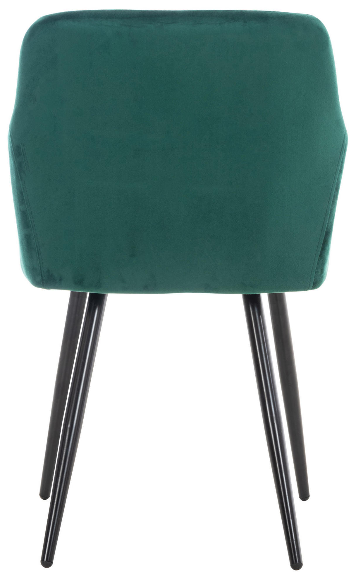 ESSZIMMERSTUHL Shyva Samt, Gestell Metall matt Schwarz Grün - Schwarz/Grün, Textil/Metall (47/84/44cm) - TPFLiving
