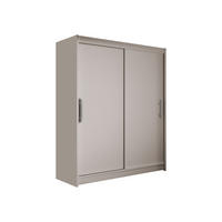 SCHWEBETÜRENSCHRANK Westa I - Kaschmir/Silberfarben, Holzwerkstoff/Metall (150/200/58cm) - MIRJAN24