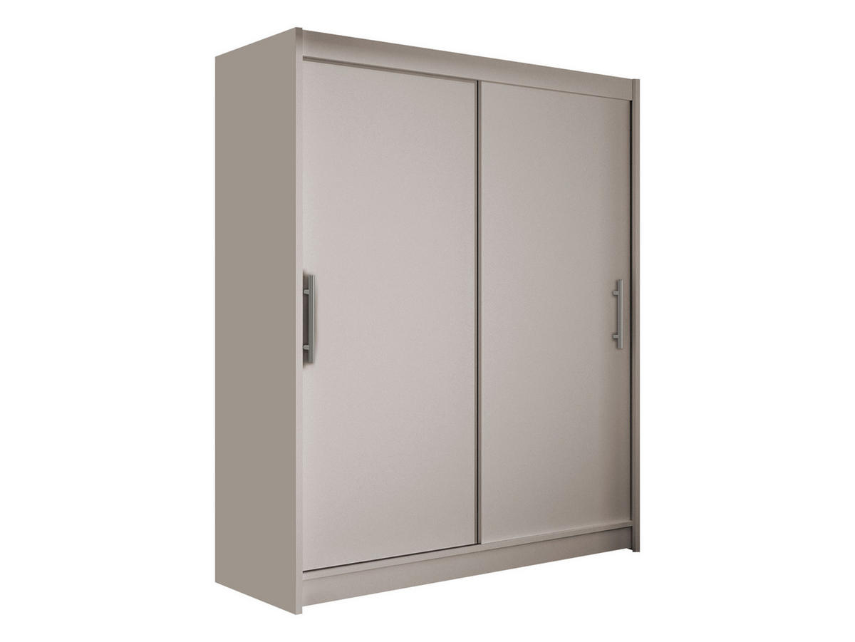 SCHWEBETÜRENSCHRANK Westa I - Kaschmir/Silberfarben, Holzwerkstoff/Metall (150/200/58cm) - MIRJAN24