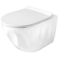 WC Schüssel Randlos Rea Gustavo Rimless - Weiß, Keramik (35.5/34/49cm) - REA