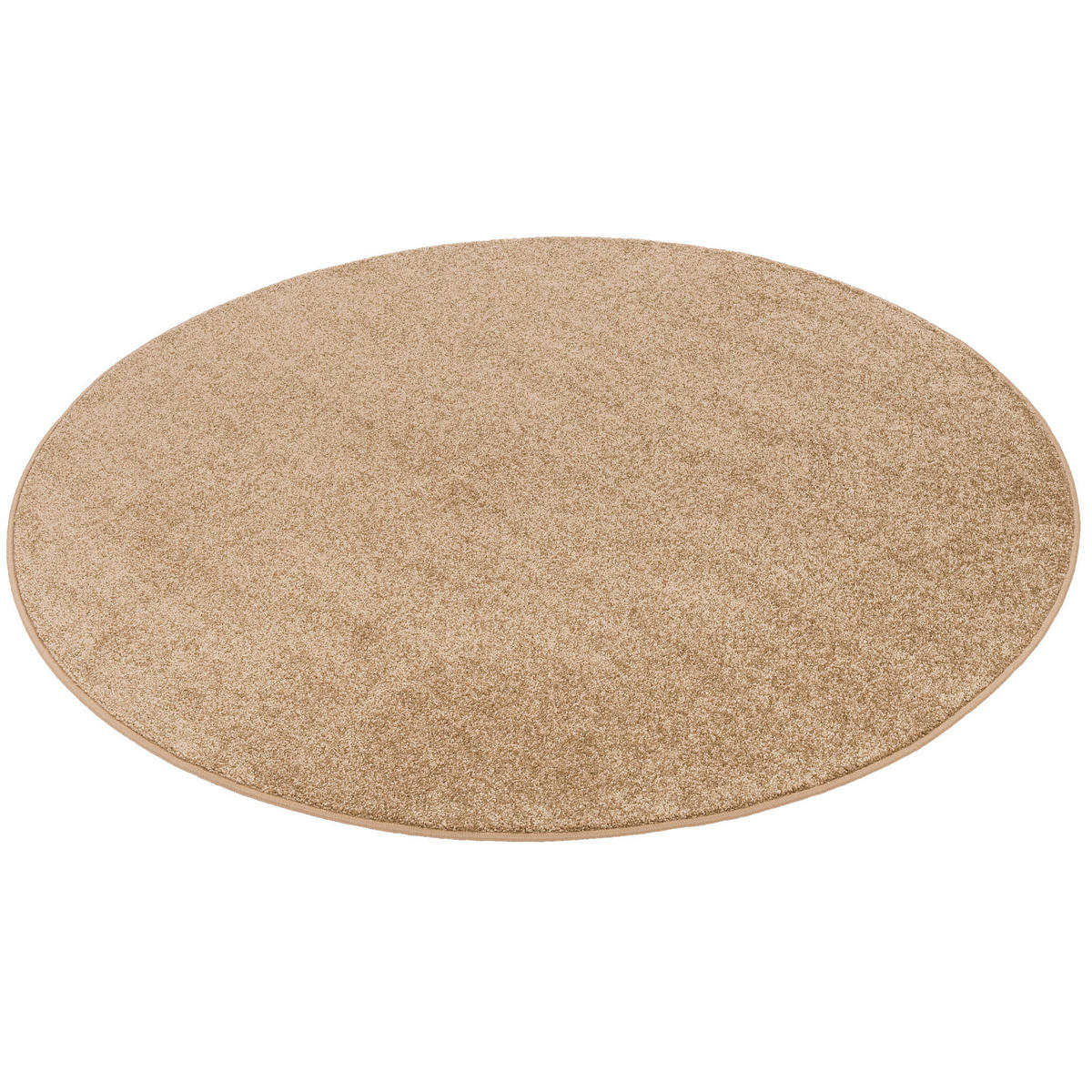 HOCHFLOR VELOURS TEPPICH LUNA RUND - Cognac, Textil (160/160cm) - Snapstyle