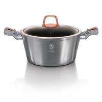 TOPF Grau 20/20/10.4 cm BH6011 - Grau, Metall (20cm) - Berlinger Haus