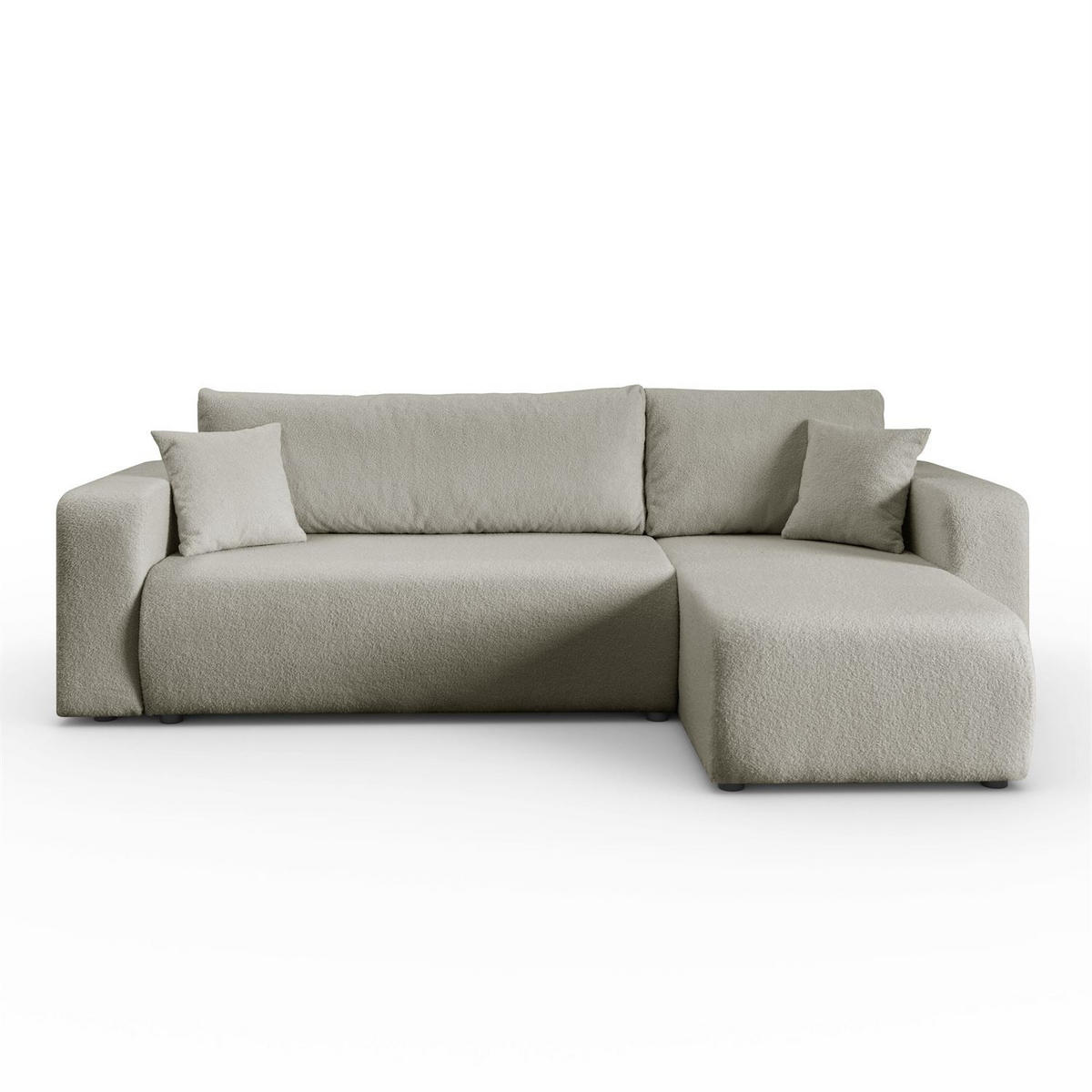 ECKSOFA VESPO L mit Schlaffunktion und Bettkasten - Beige, Textil (247/143cm) - Lookway