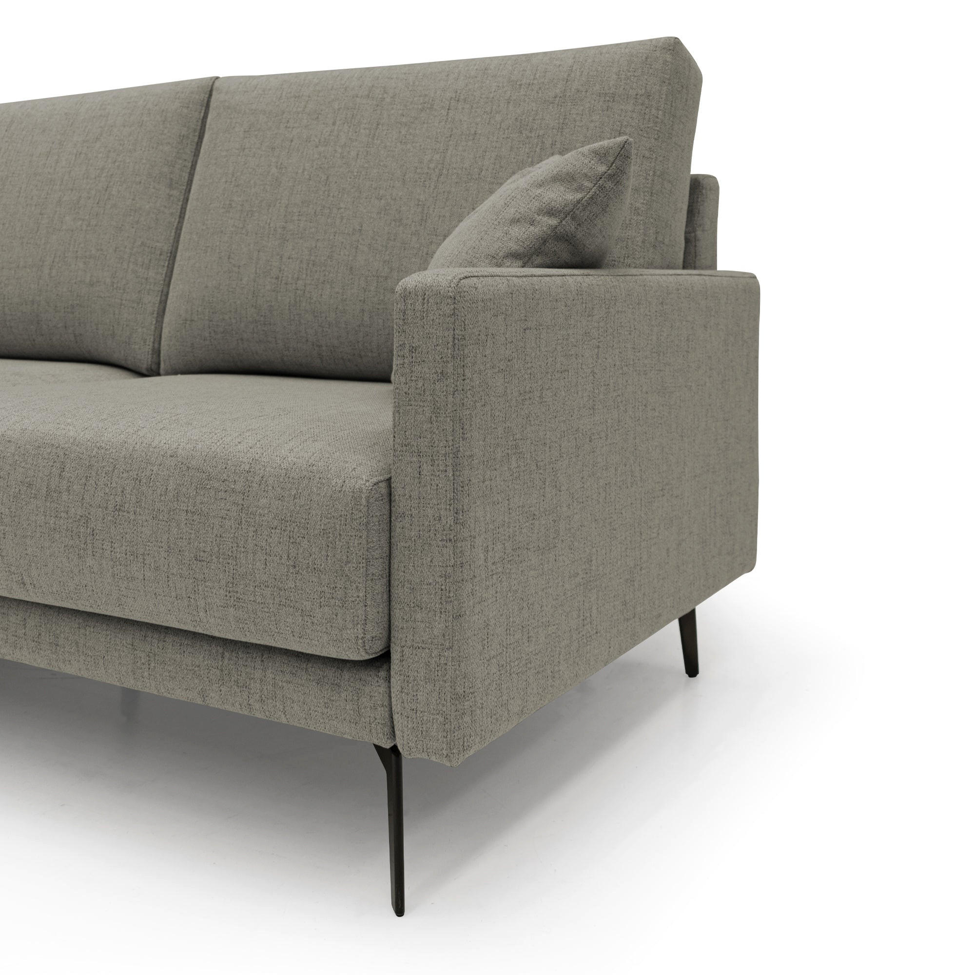 Thumbnail - Divani.store Linearsofa, Taupe, Textil, 140x94x90 cm, Wohnzimmer, Sofas & Couches, Sofas
