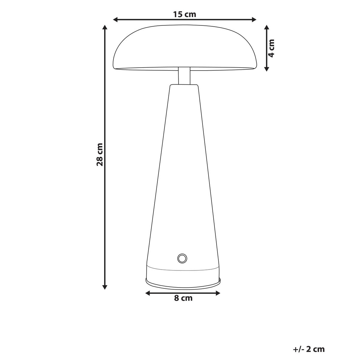 LED-TISCHLEUCHTE Weiß Bocono - Weiß, Metall (15/15/28cm) - Beliani