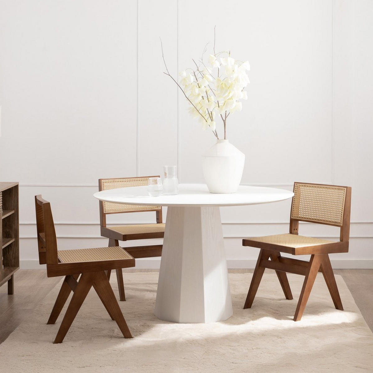ESSTISCH Olivier Weiß 120 cm x 76 cm - Weiß, Holzwerkstoff (120/120/76cm) - Klast Home