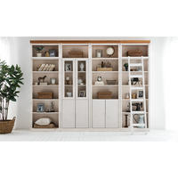 BÜCHERWAND - Kiefer massiv, Typ G - Weiß/Kieferfarben, Holz (296/223/37cm) - home24